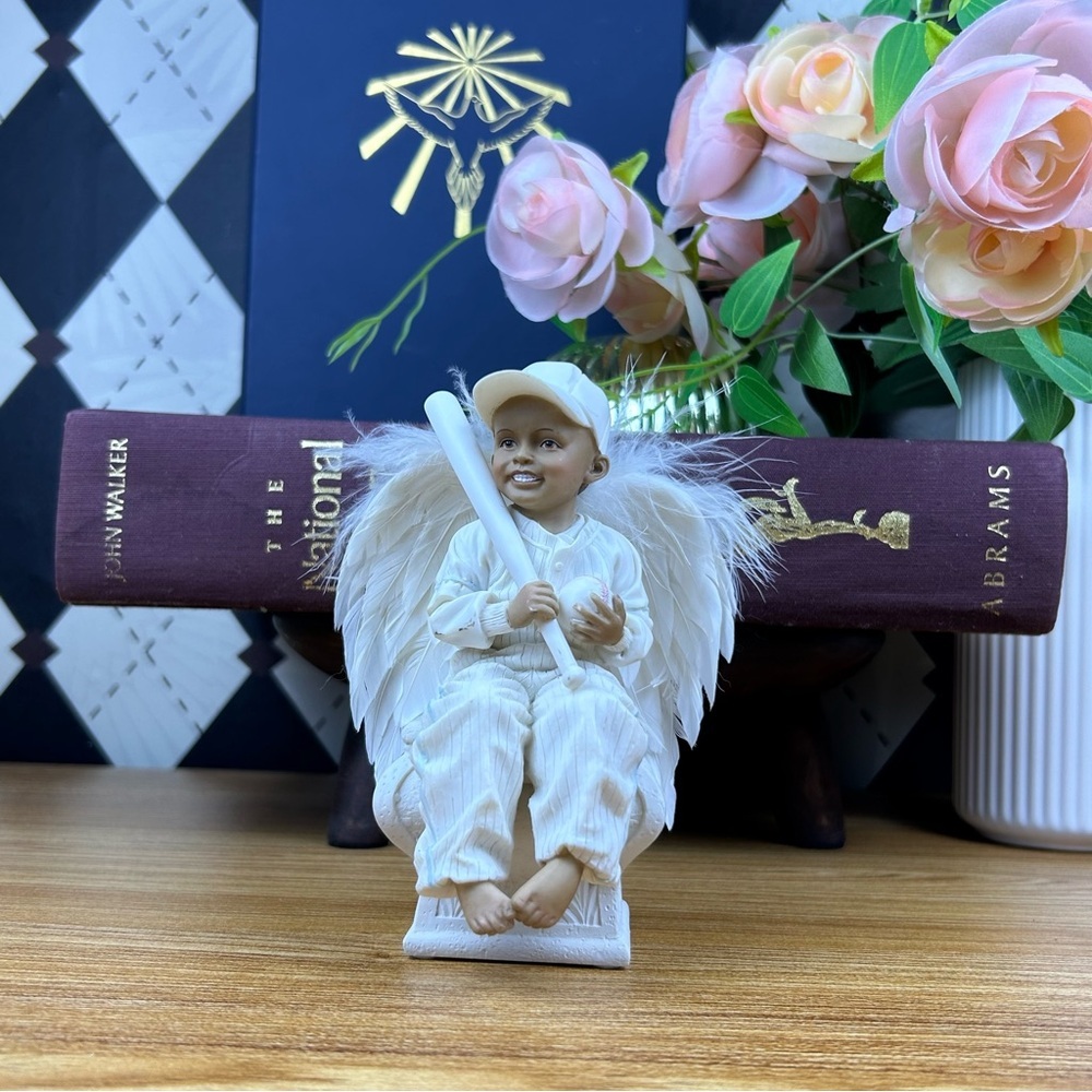 Sweet Child Angel Baseball Figurine Sculpture Whimsical Décor Collectible Rare - Picture 16 of 17